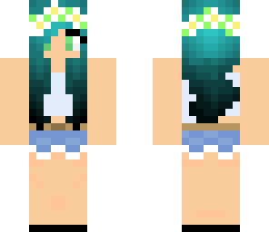 cute blue haired girl