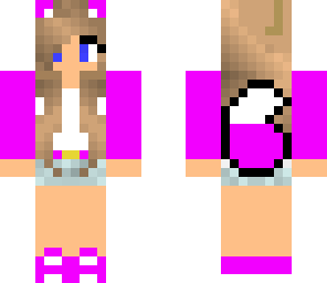 cute pink fox girl
