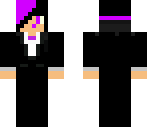 purple hair tux