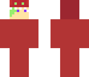 red dinosaur with green hair