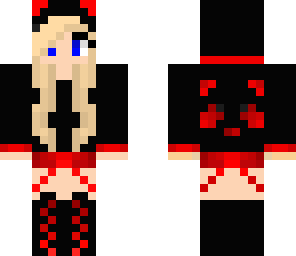 black and red panda girl