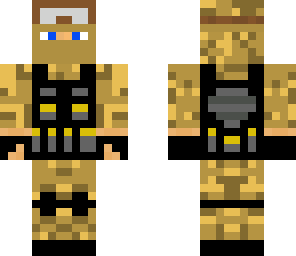 tj in his desert camo soldier suit