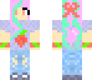 cotton candy and strawberry girl
