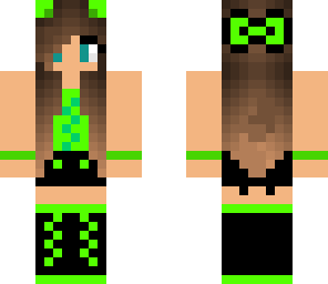 green cat girl