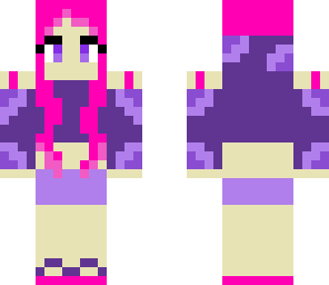 purple girl with shaded hair
