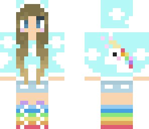 edit- rainbow unicorn hoodie girl