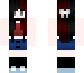 black and red hair girl