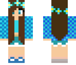 blue country flower girl