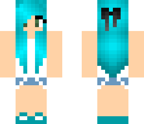 blue haired girl