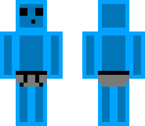 blue slime with underwear