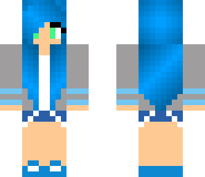 blue haired girl