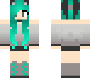 green and grey girl