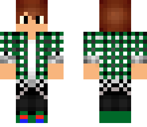 green plaid boy