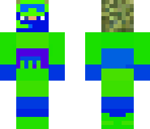 blue and green army guy