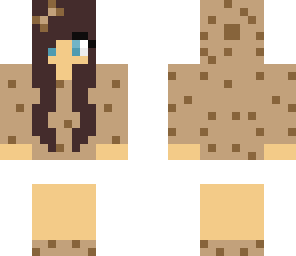 cute domo girl skin with brown hair fixed