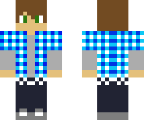 blue plaid boy