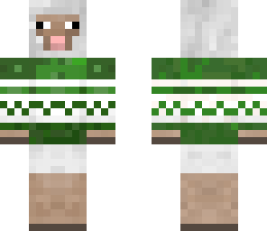 sheep with green sweater