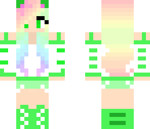 neon green wolf girl