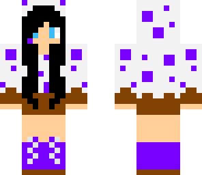 cute purple cake girl
