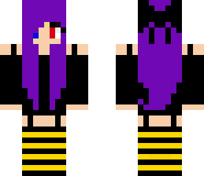 edited purple stripe boot girl