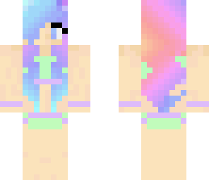 pastel beach swimmer