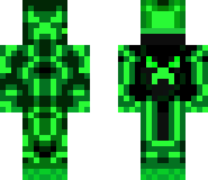 glowing creeper green