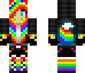rainbow wolf girl