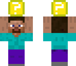 mini steve holding lucky block