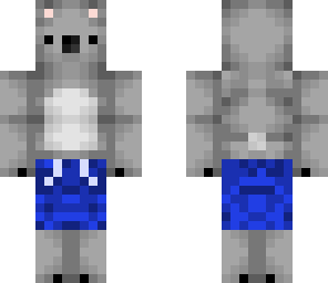 koala wearing trunks
