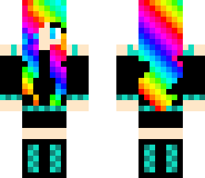 aqua rainbow girl