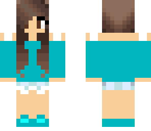 brown hair girl with headphones