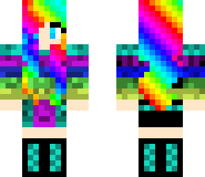 pastel rainbow girl