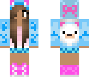 pink and blue girl
