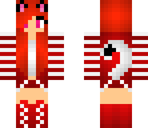 red cute cat girl