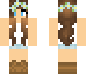 summer brunette with blue eyes