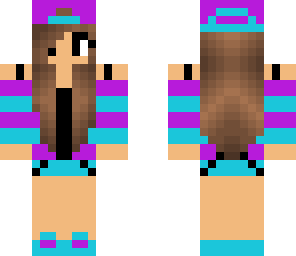 purple and blue girl