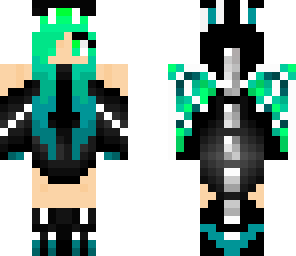 neon green dragon girl
