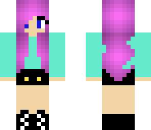hot pink and teal girl