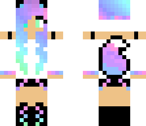 edited pastel rainbow fox