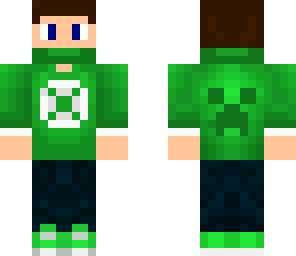 green hoodie