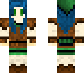 elf girl with blue hair