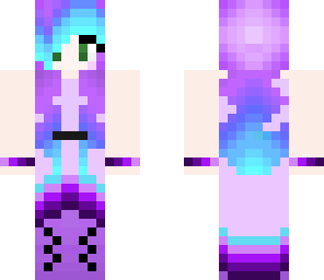 blue-purple haired prom girl