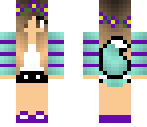 purple and blue fox girl