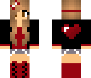 maroon heart girl