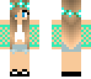 teal lace girl