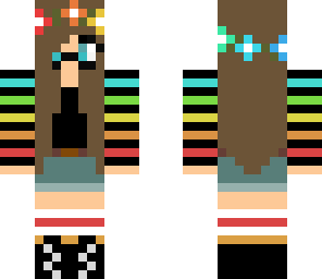 rainbow flower crown with glasses
