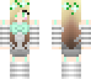 cute mint green girl