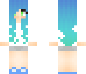 blue ombre girl