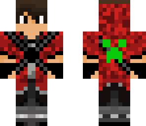 creeper red camo w green