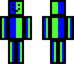 blue-green man